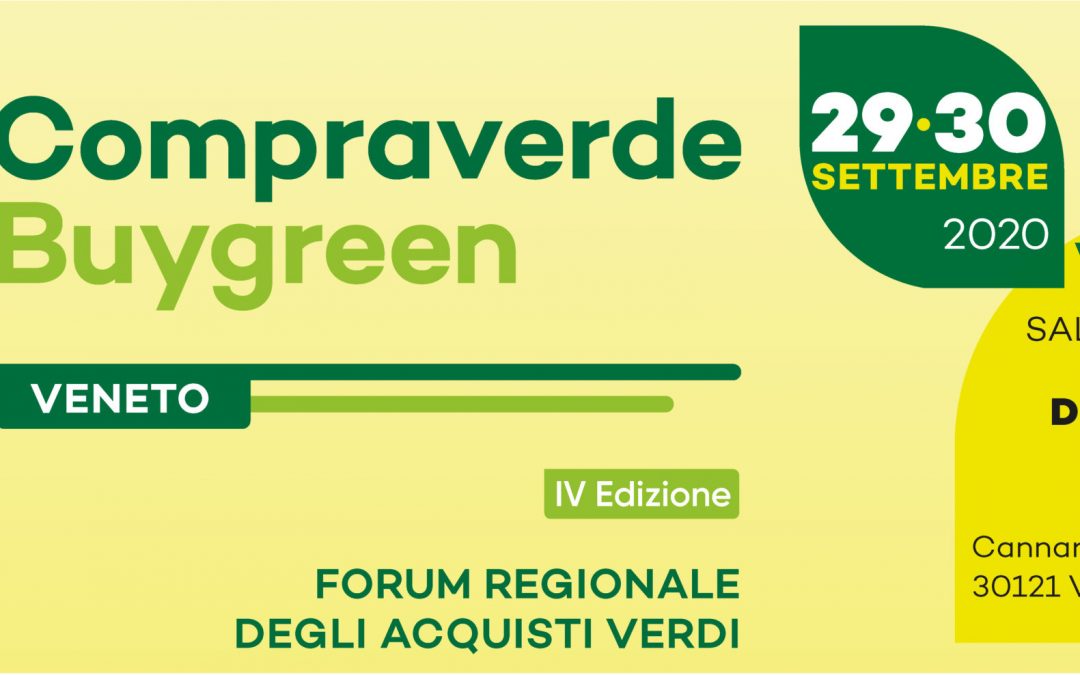 Compraverde Veneto, in arrivo a Venezia il forum regionale degli acquisti verdi