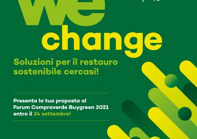 We Change, bando aperto: al Compraverde 2021 le soluzioni per il restauro sostenibile